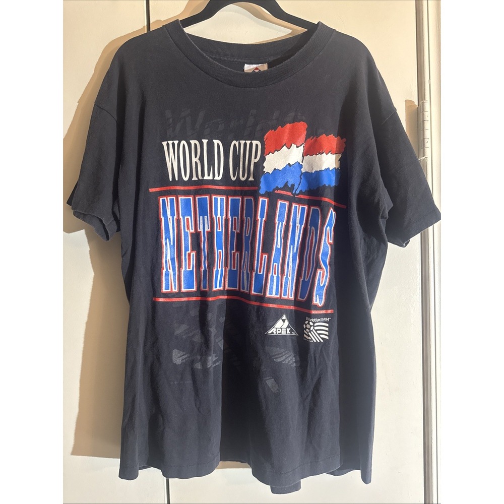 VTG 90s Apex One Netherlands World Cup 1994 T Shirt Men's L Single Stitch Soccer
